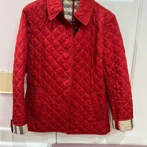 Burberry Scarlet Quilted Puffer Coat